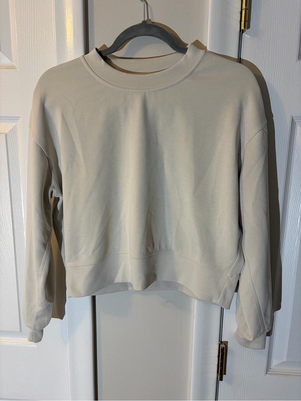 Lululemon Sofstreme Perfectly Oversized Cropped Crew - Light Vapor (Like New) 2